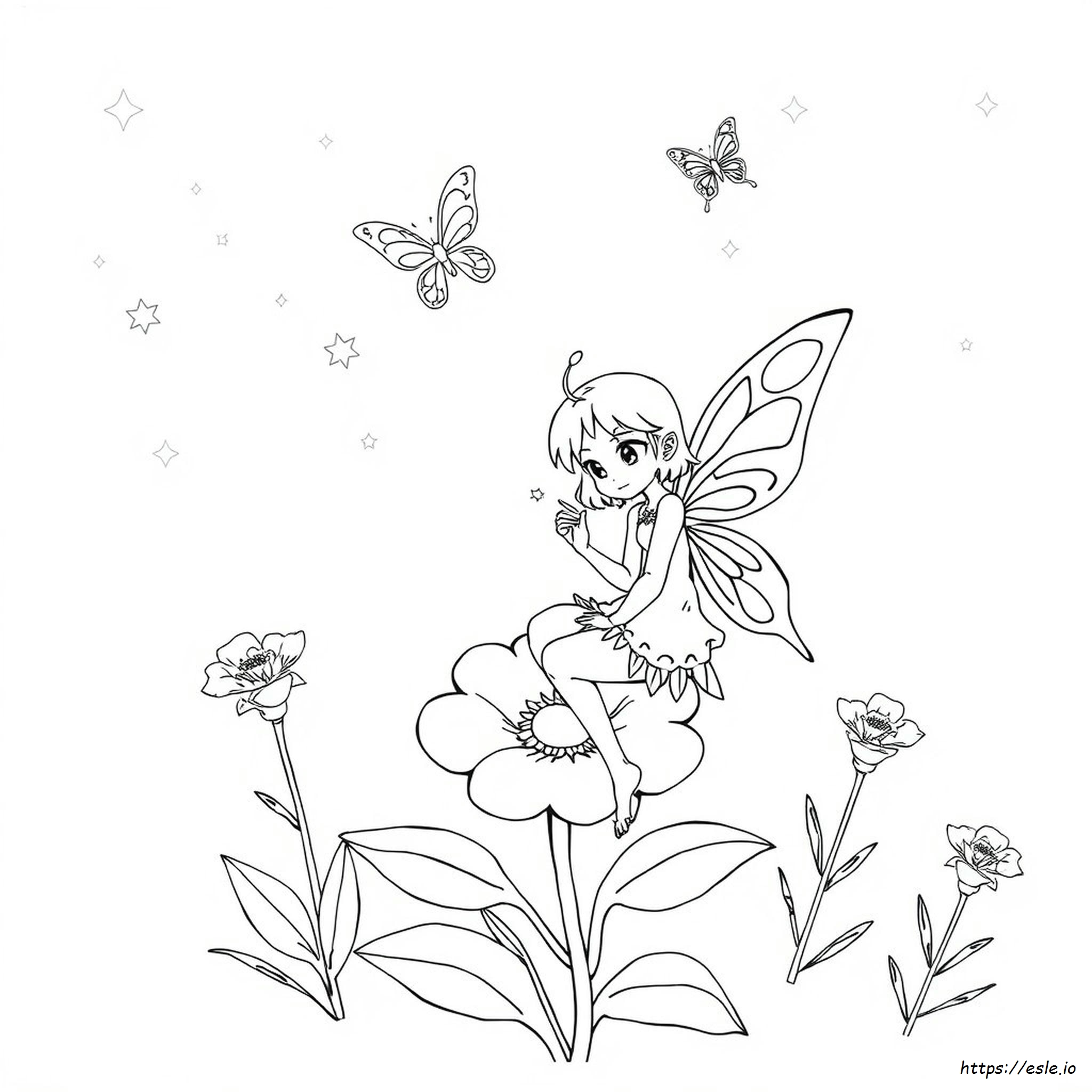 Anime Fairy Coloring Pages