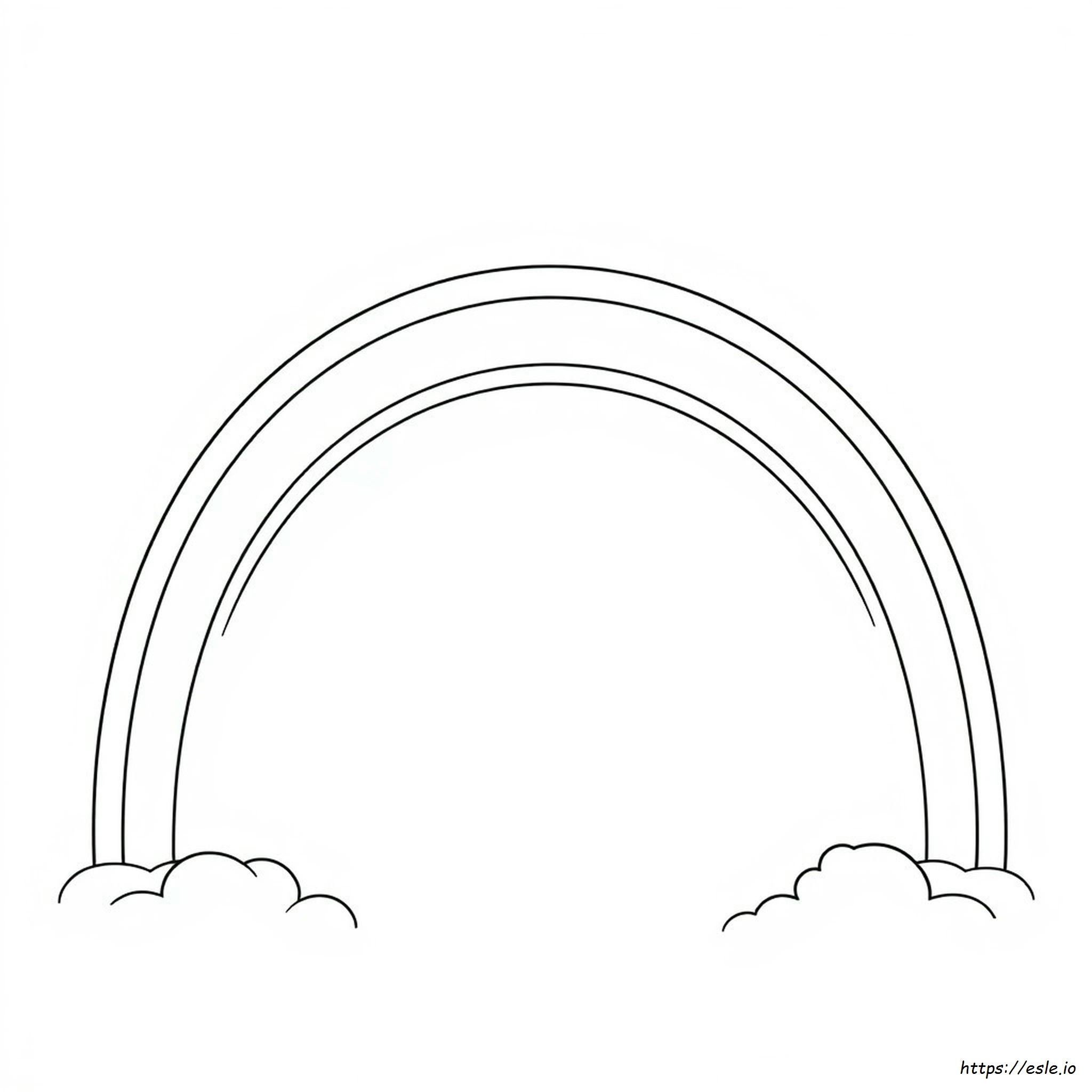 Coloring Page Rainbow Outline