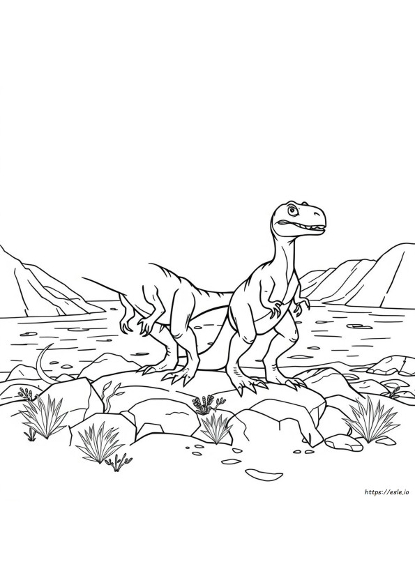 Raptor Blu Da Colorare