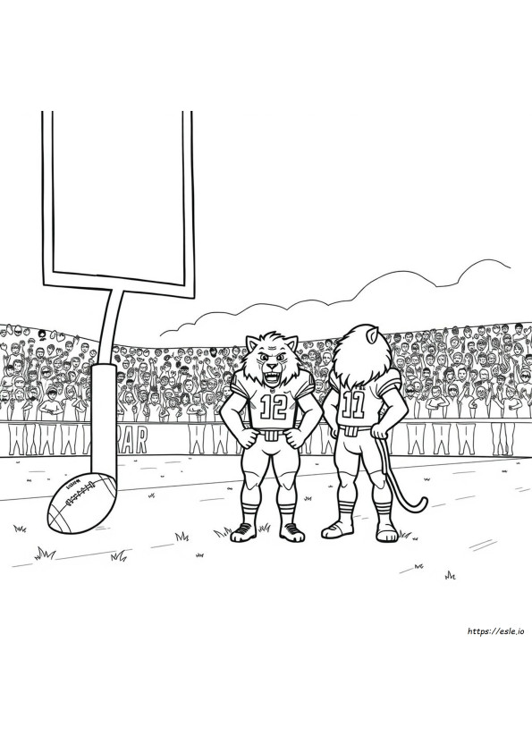 Coloriages Des Lions De Detroit À Imprimer