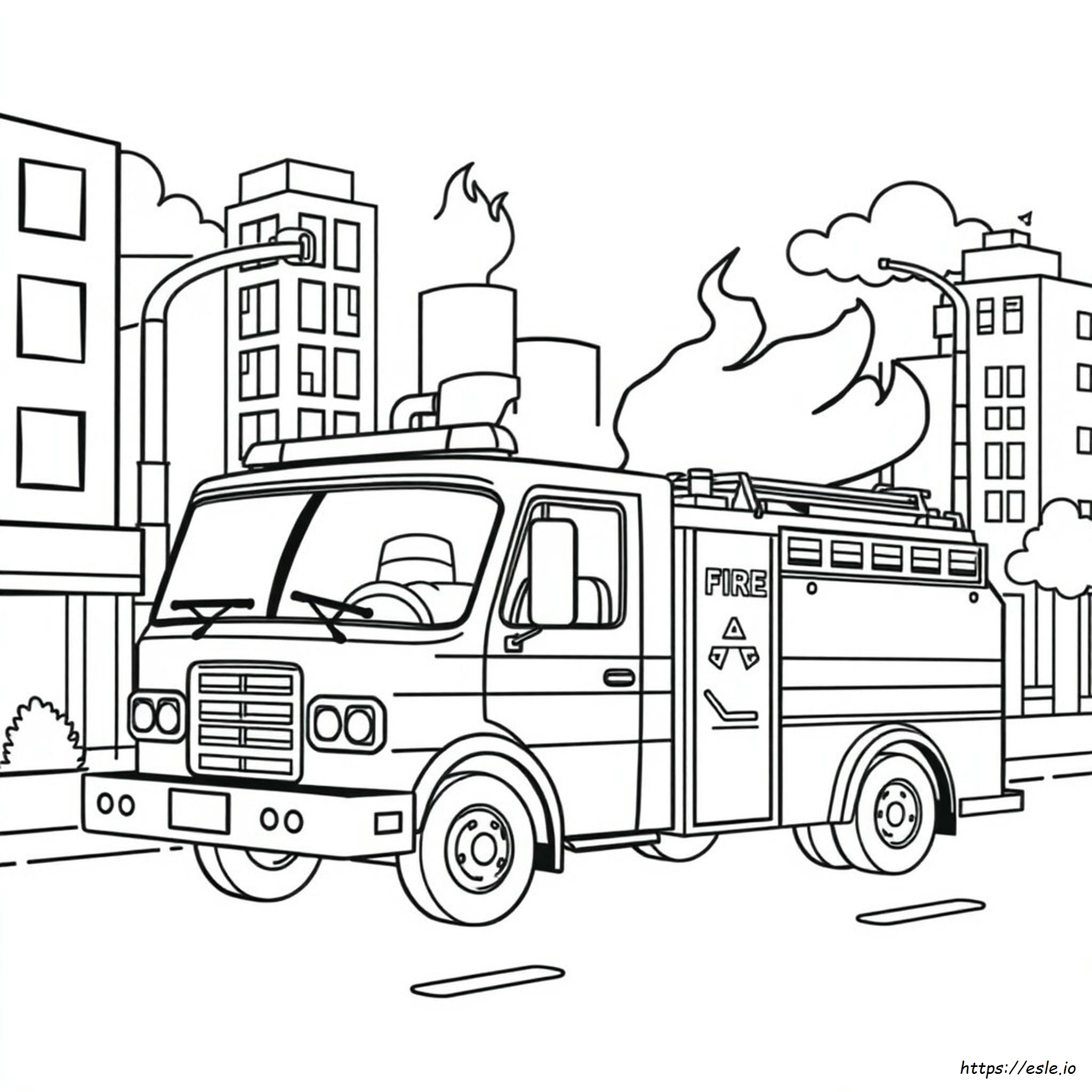 Camion Dei Pompieri Da Colorare Gratis