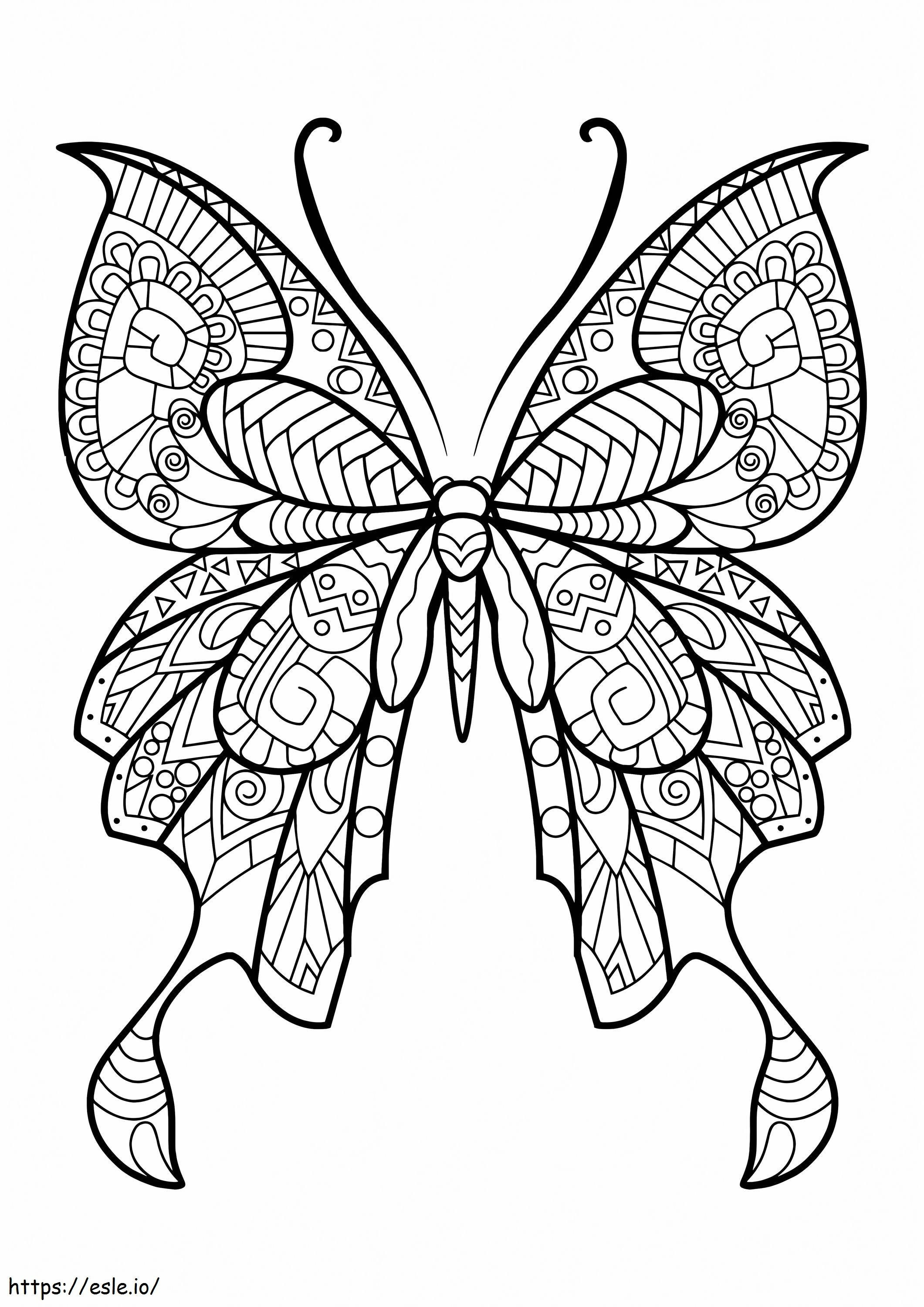 Śliczny Motyl kolorowanka
