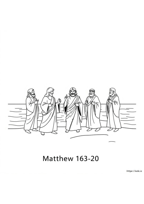 Matthew 16:13 20 Coloring Page