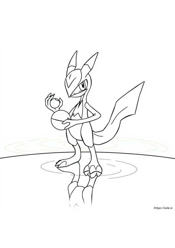 Shiny Greninja Coloring Page