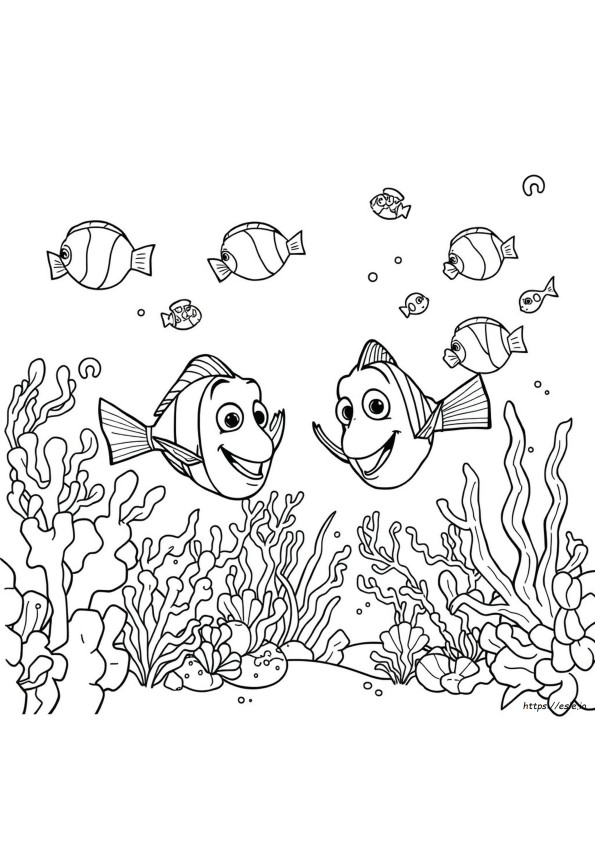 Coloriages À Imprimer Personnages De Le Monde De Nemo