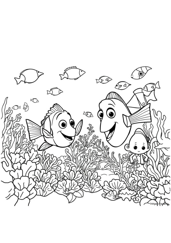 Coloriage Personnages Le Monde De Dory