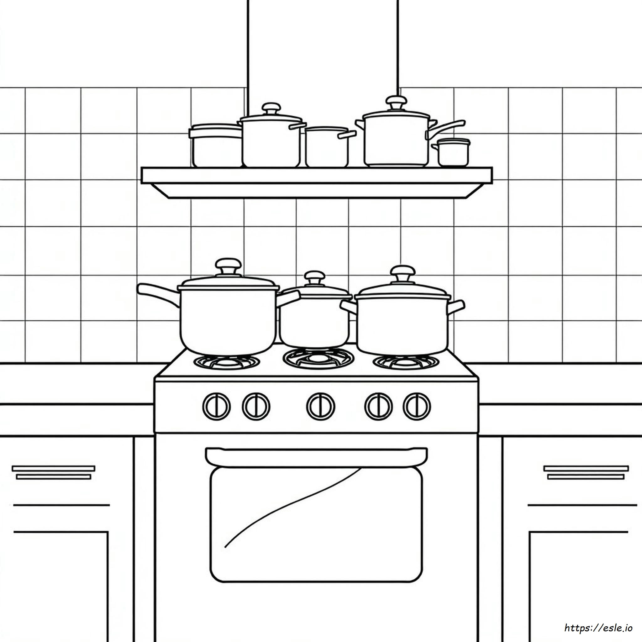 Coloring Page Stove