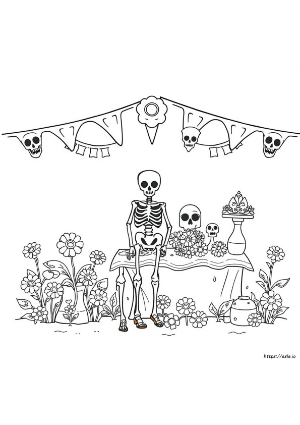 Day Of The Dead Coloring Sheets