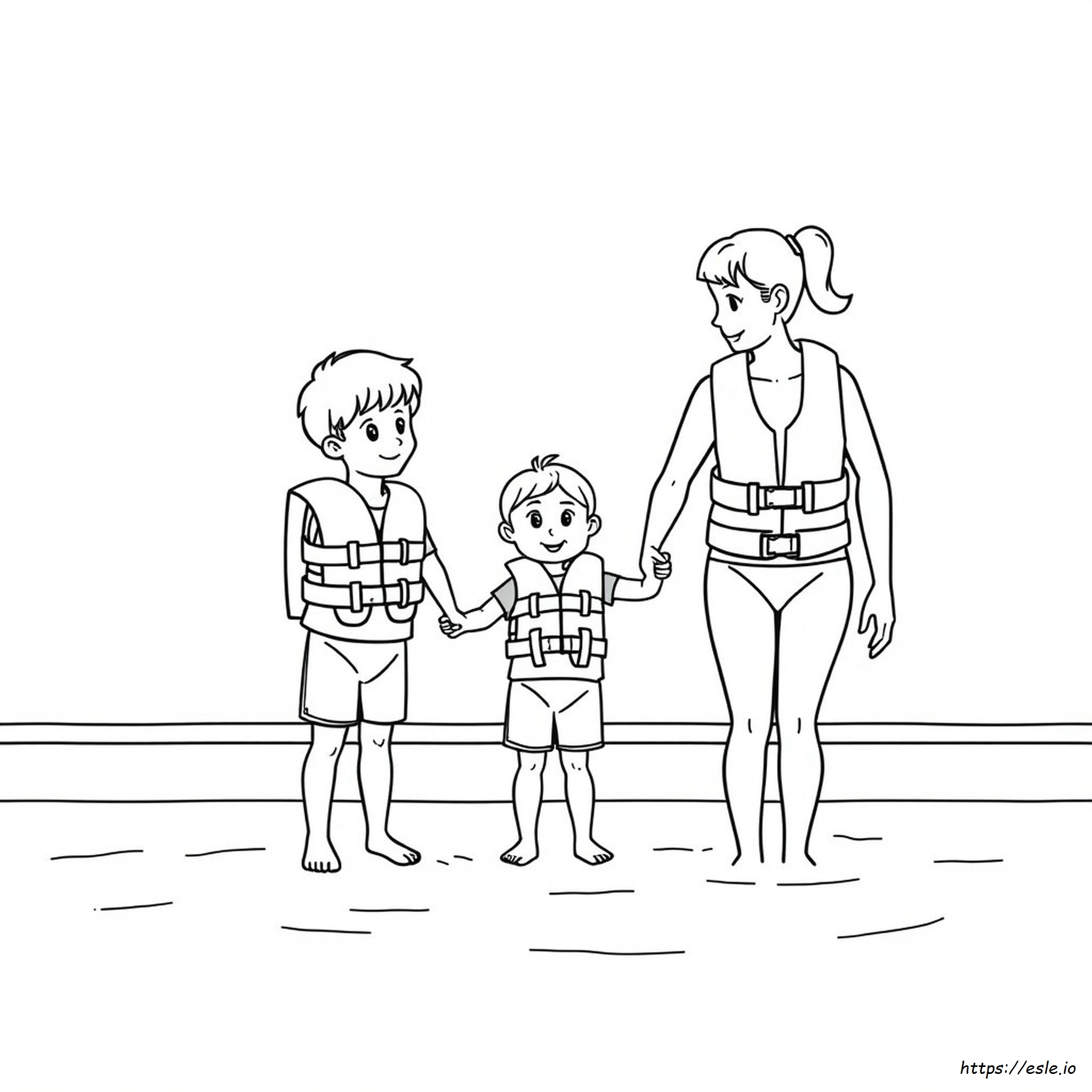 Preschool Water Safety Coloring Pages