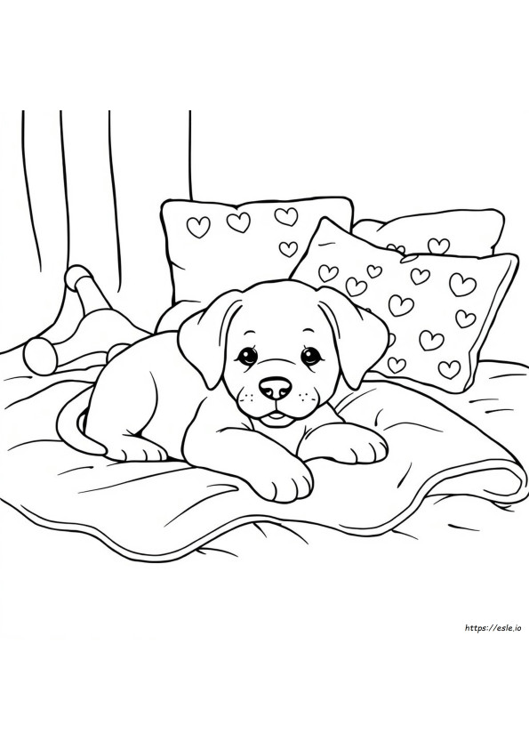 Schattige Puppy Hond Kleurplaten Voor Volwassenen