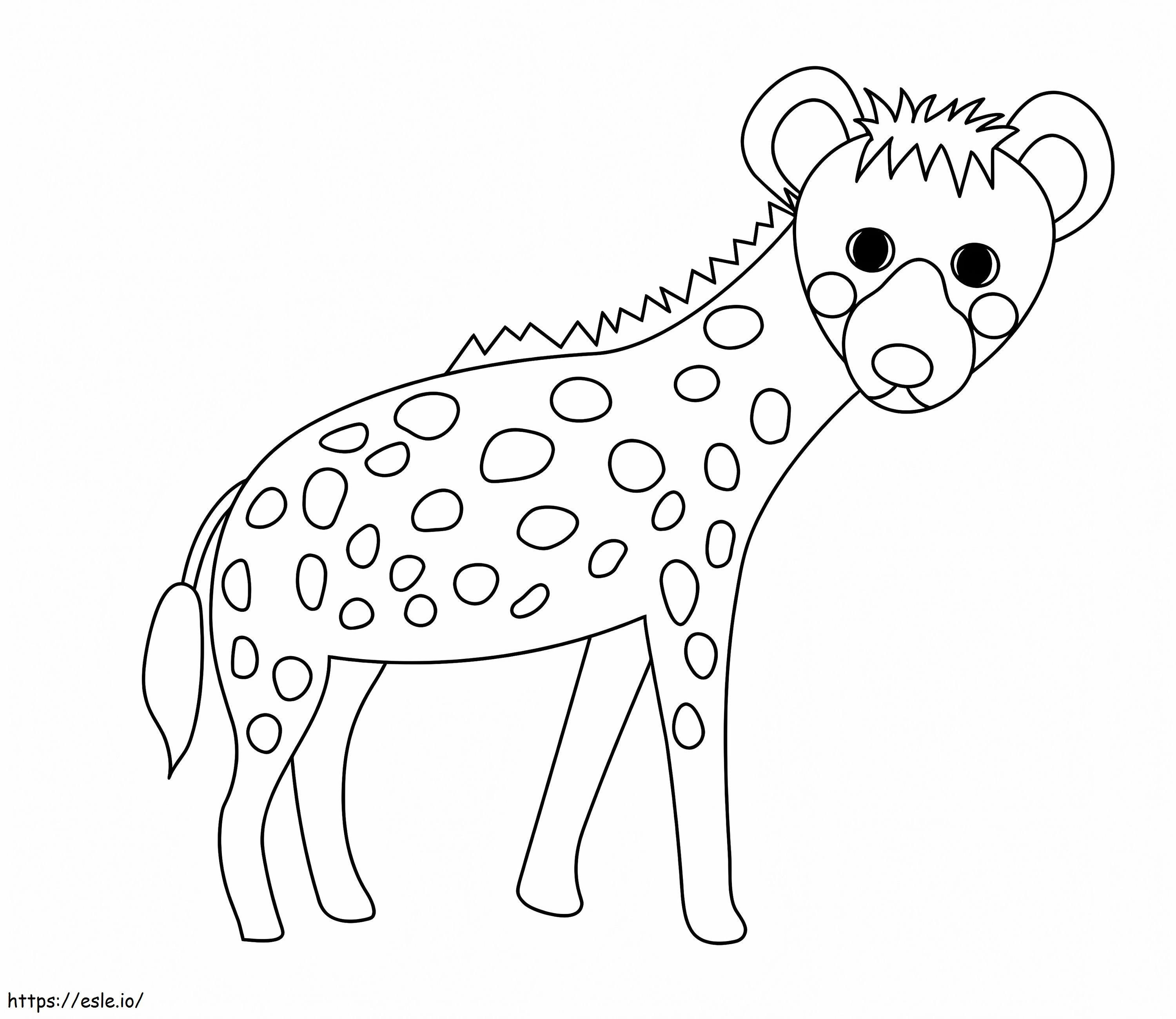Coloriage Hyène adorable à imprimer dessin