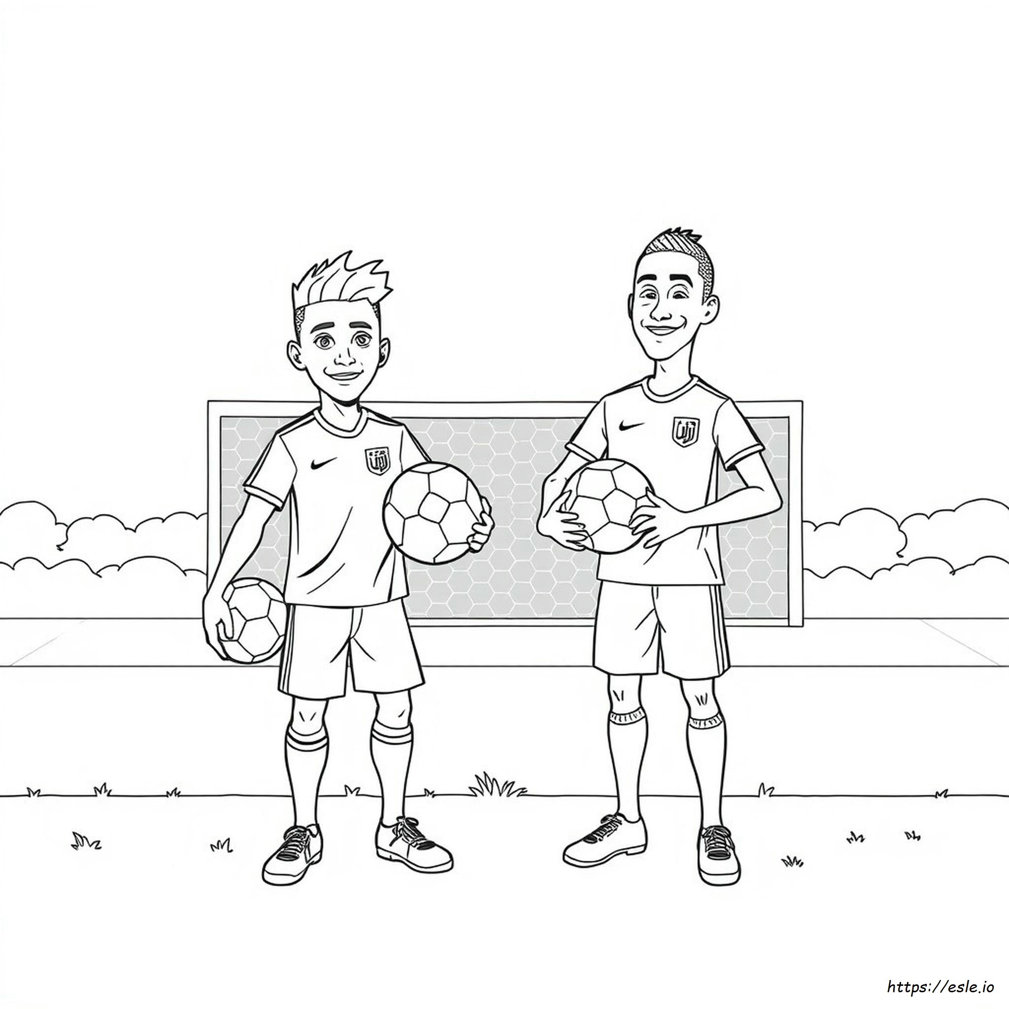 Neymar Mbappe Coloring Pages