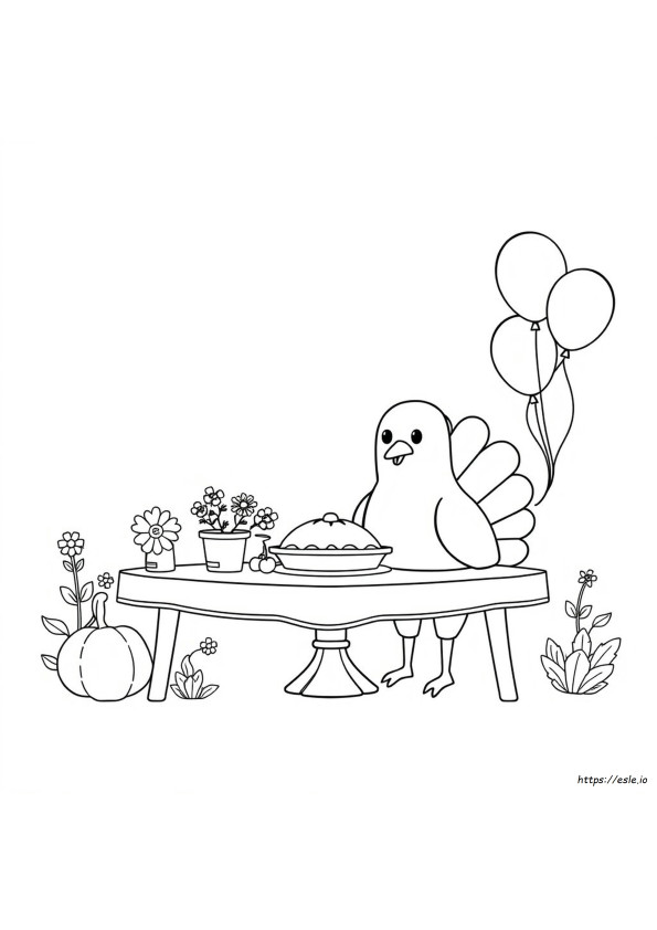 Squishmallow Turkey Coloring Page