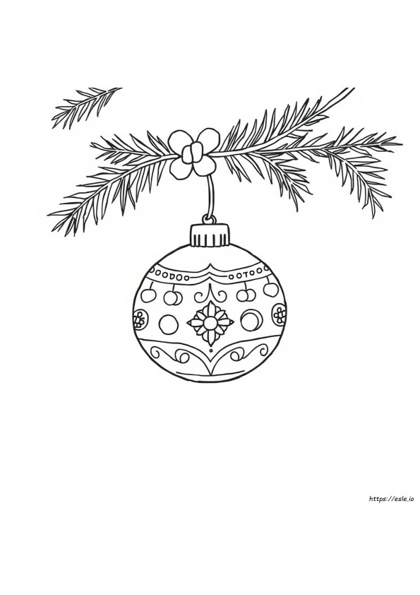 Easy Ornament Coloring Page