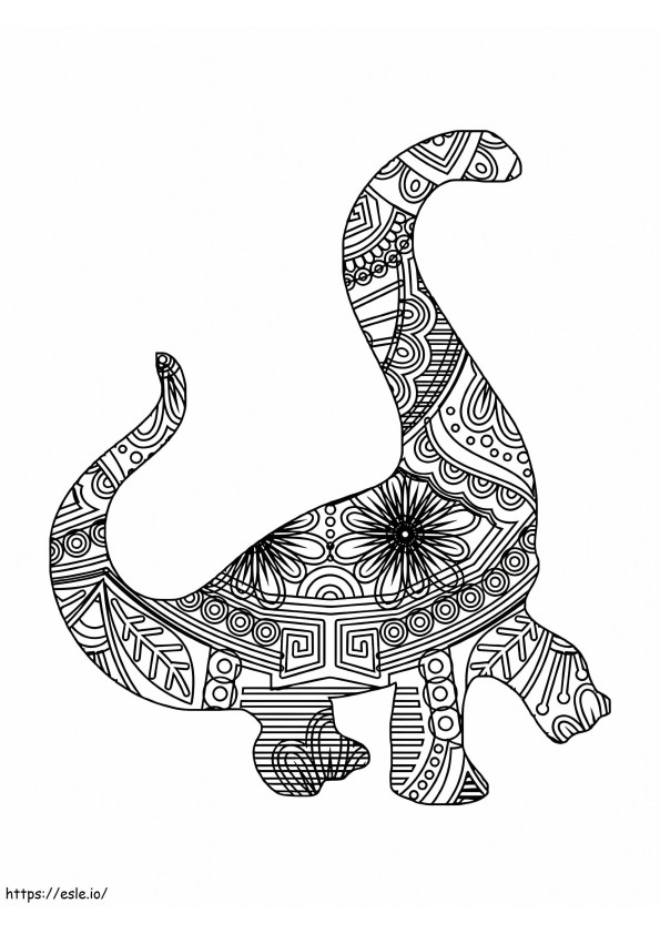Coloriage Alebrijes de dinosaure de contour vectoriel à imprimer dessin