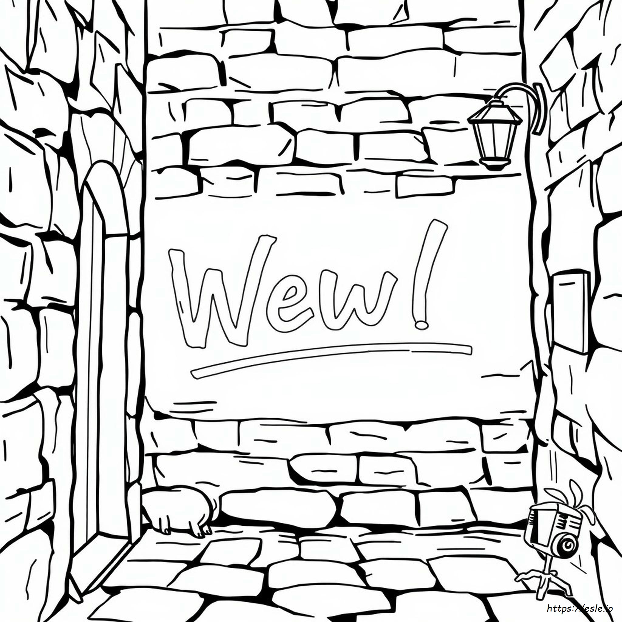 Escritura En La Pared Para Colorear