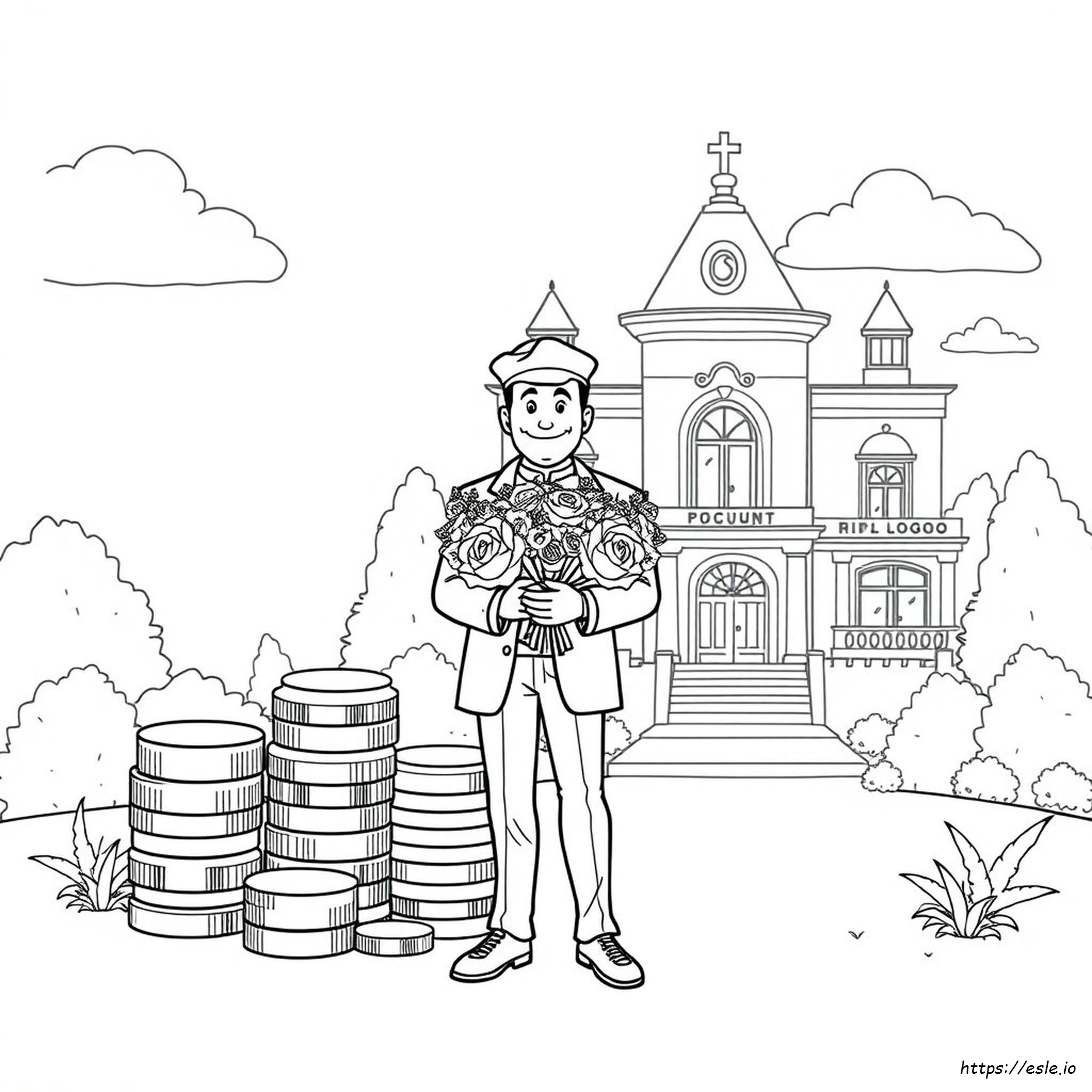 Rich Man Coloring Page