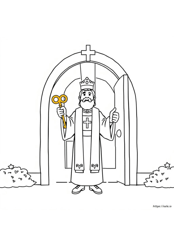 Priesthood Keys Coloring Page