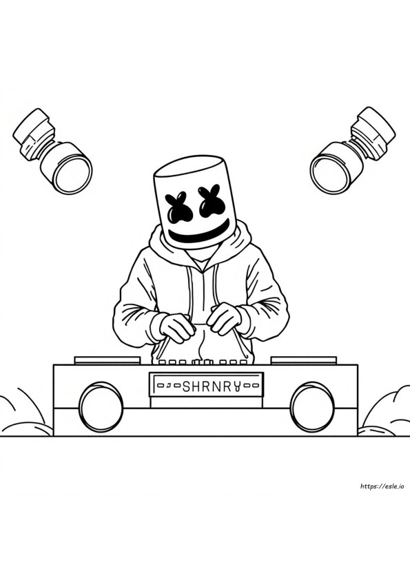 Dj Marshmello Boyama Sayfaları
