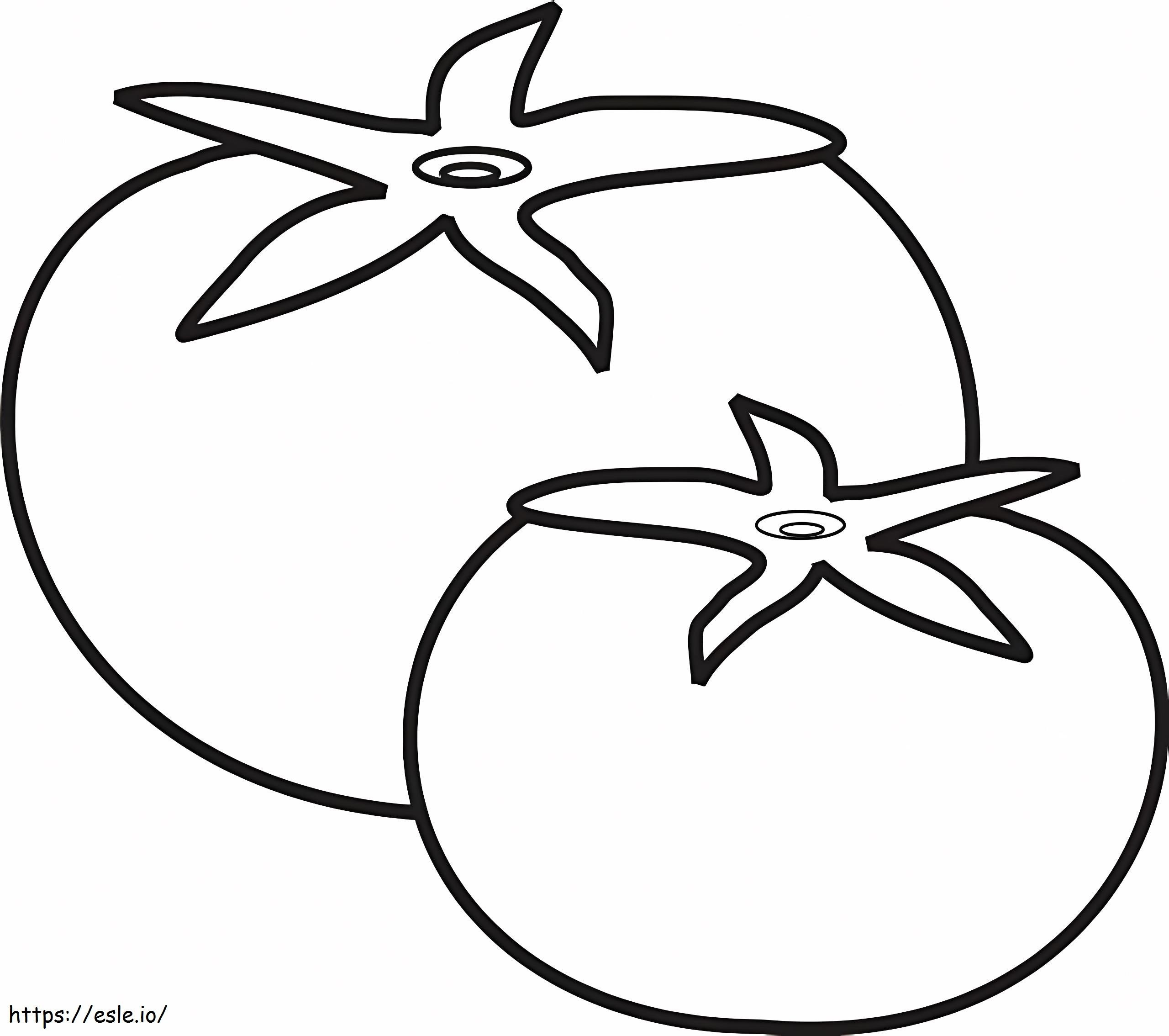 Big And Small Tomato coloring page