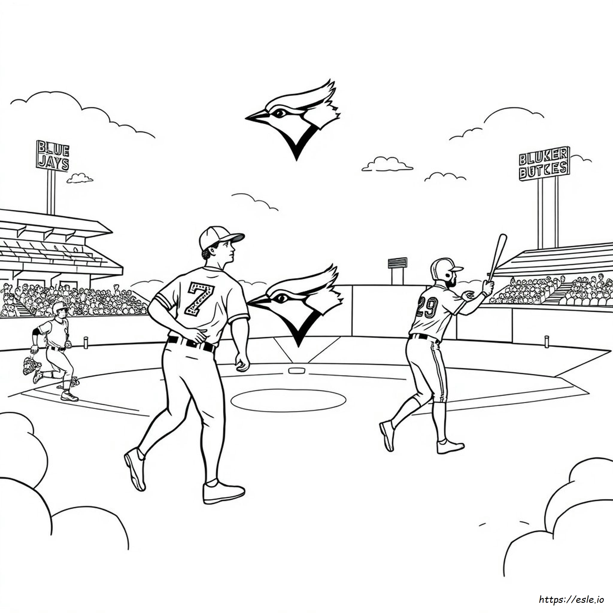 Pagina Da Colorare Dei Blue Jays Baseball