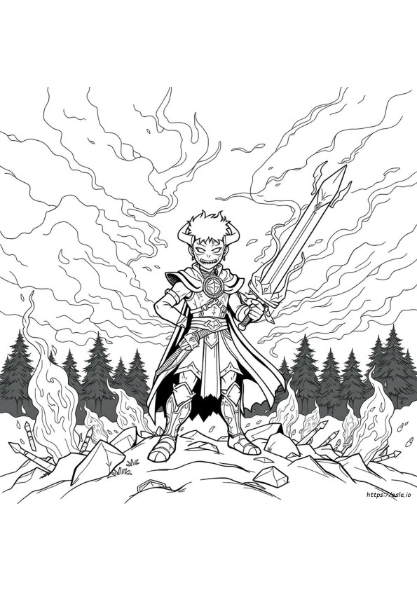 Coloriage Meliodas Démon