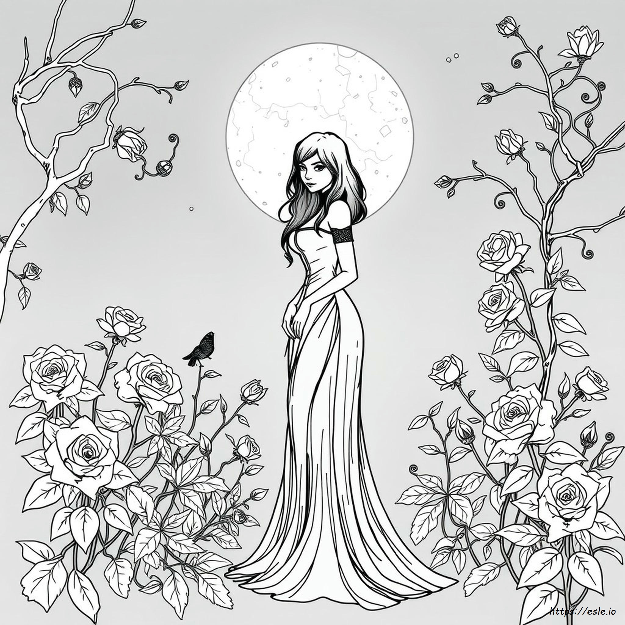 Dark Beauty Coloring Pages