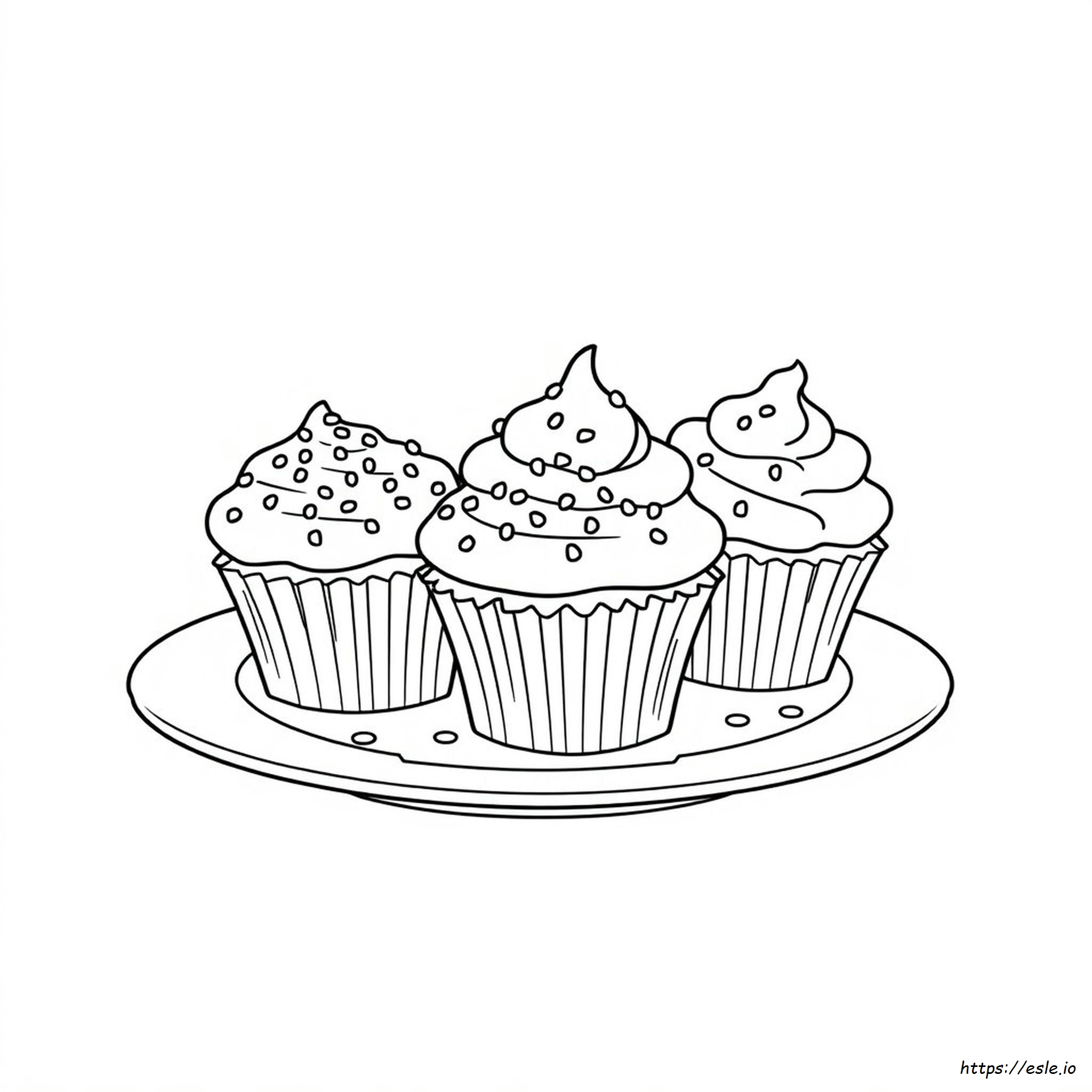 Free Cupcake Coloring Pages Printable