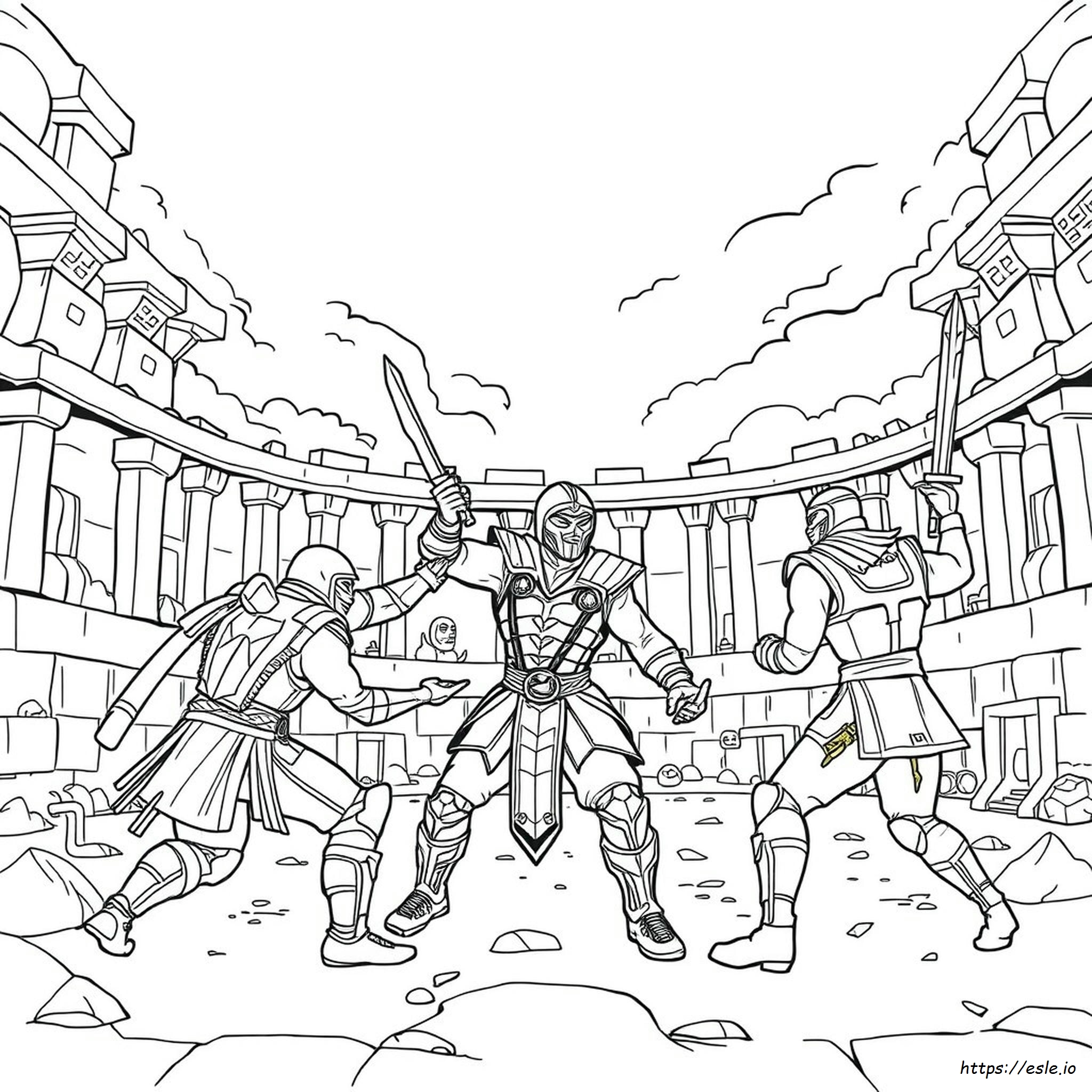 Mortal Kombat Colouring Pages