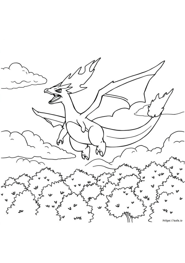 Mega Charizard Y Para Colorear