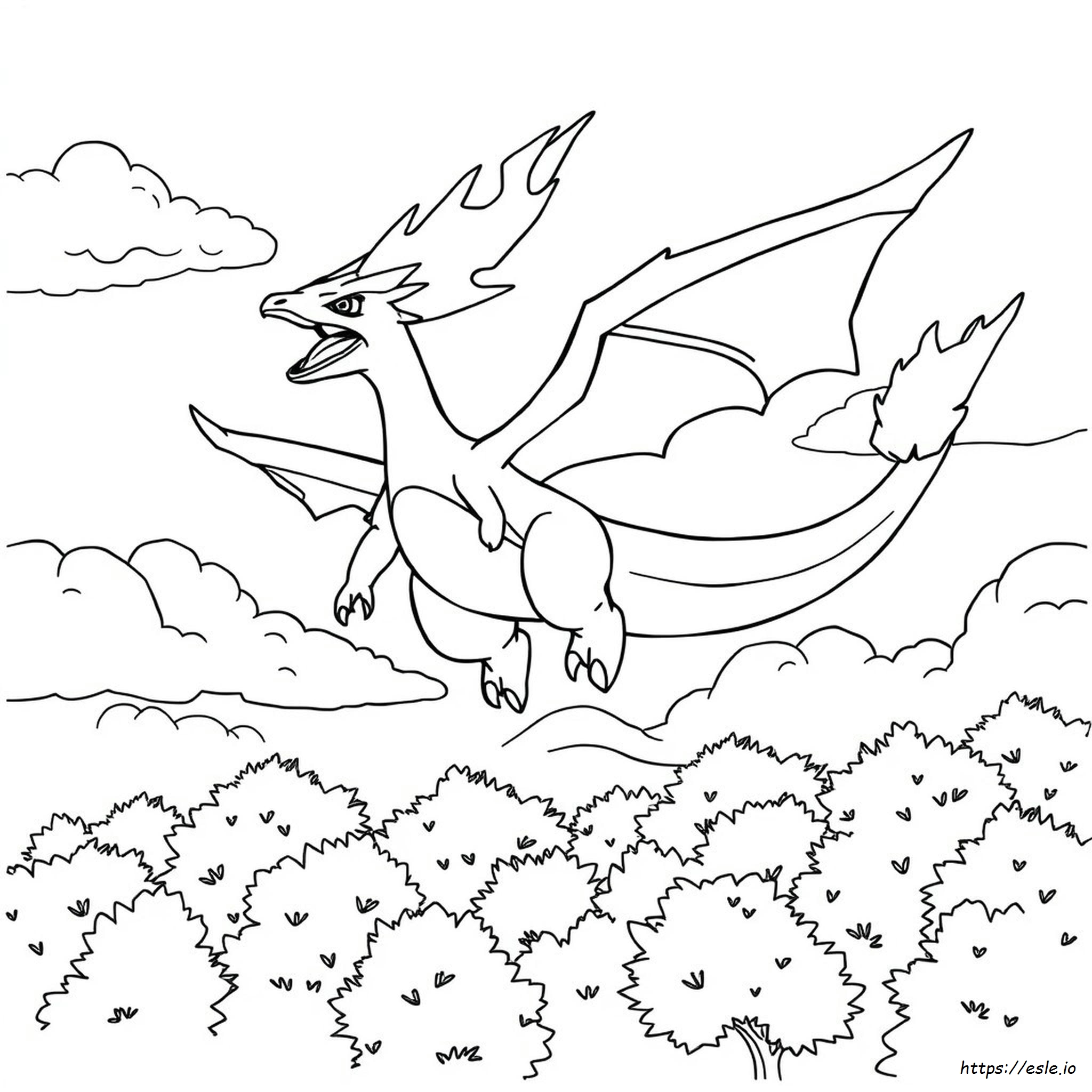 Mega Charizard Y Da Colorare