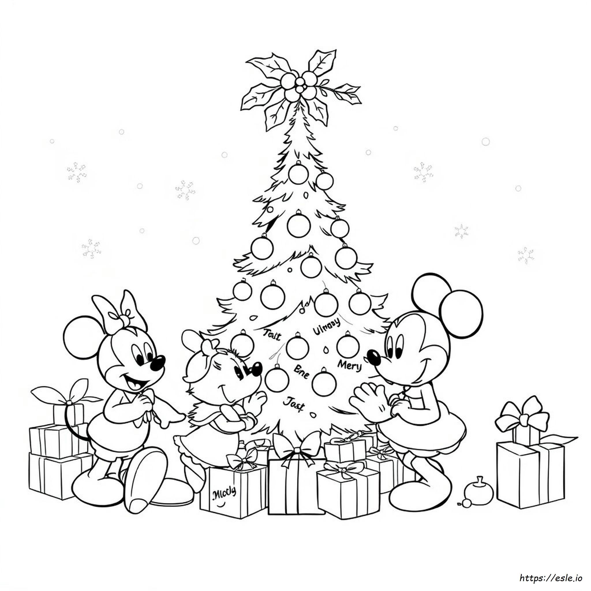 Lembar Mewarnai Natal Disney Dapat Dicetak