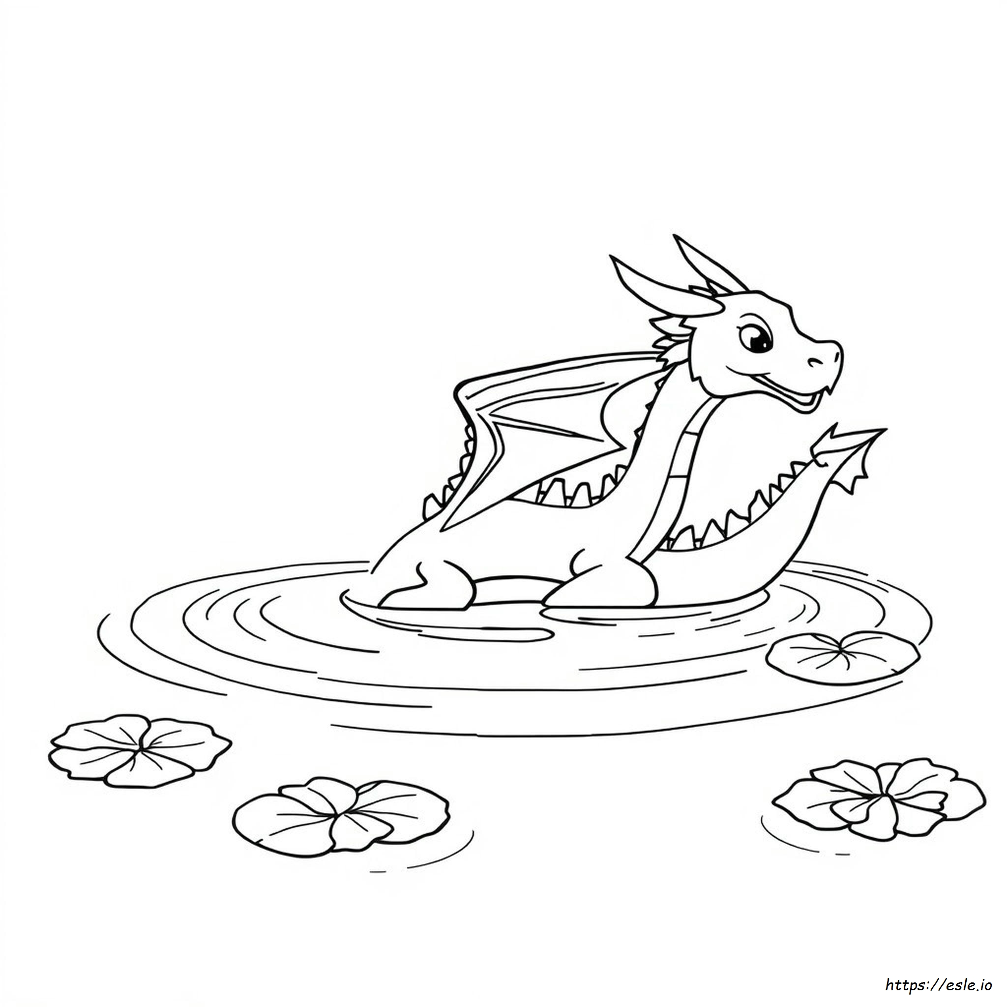 Water Dragon Coloring Page