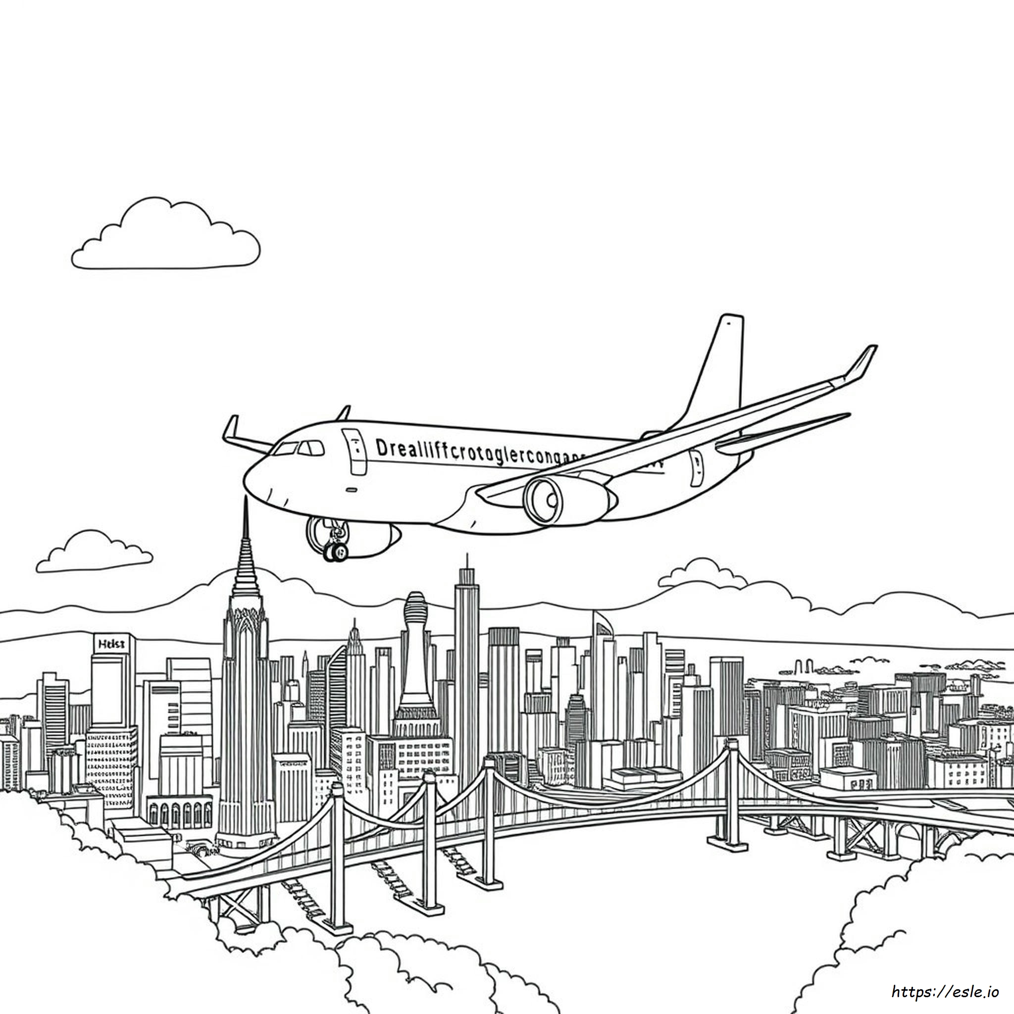Realistic Airplane Coloring Pages