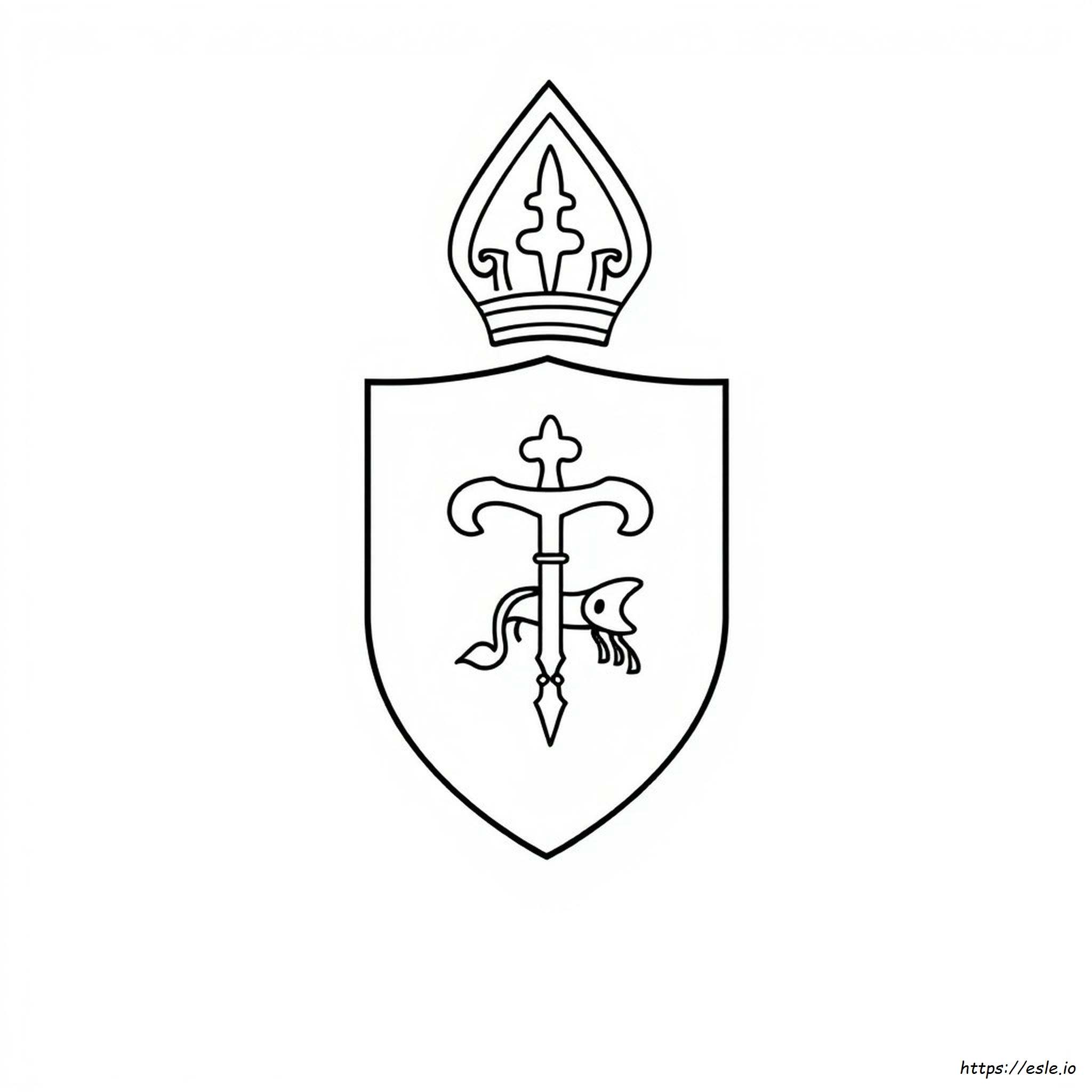 Pope Francis Coat Of Arms Coloring Page