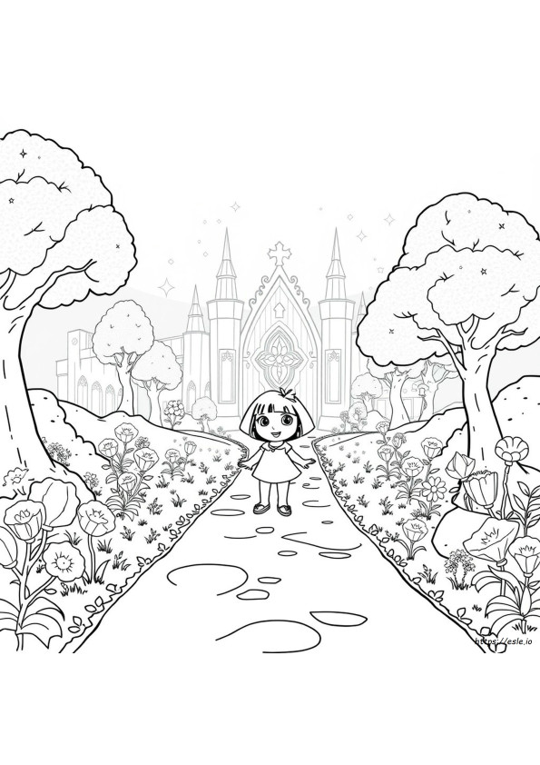 Coloriage Dora Et Le Royaume De Cristal