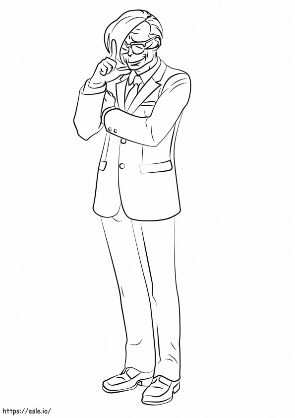 Gaspen Payne From Ace Attorney coloring page