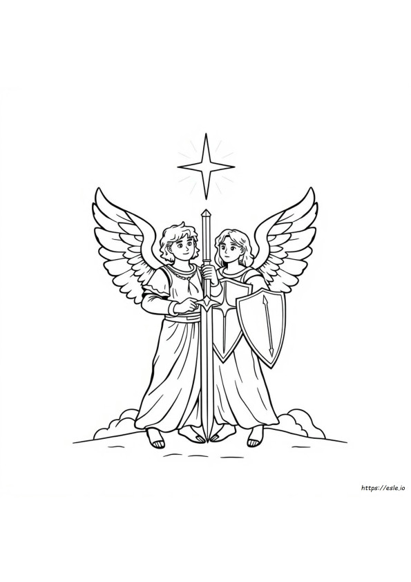 Arcángel Miguel Para Colorear Imprimir Gratis