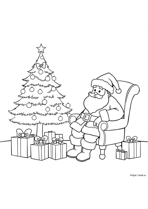 Preschool Santa Coloring Pages
