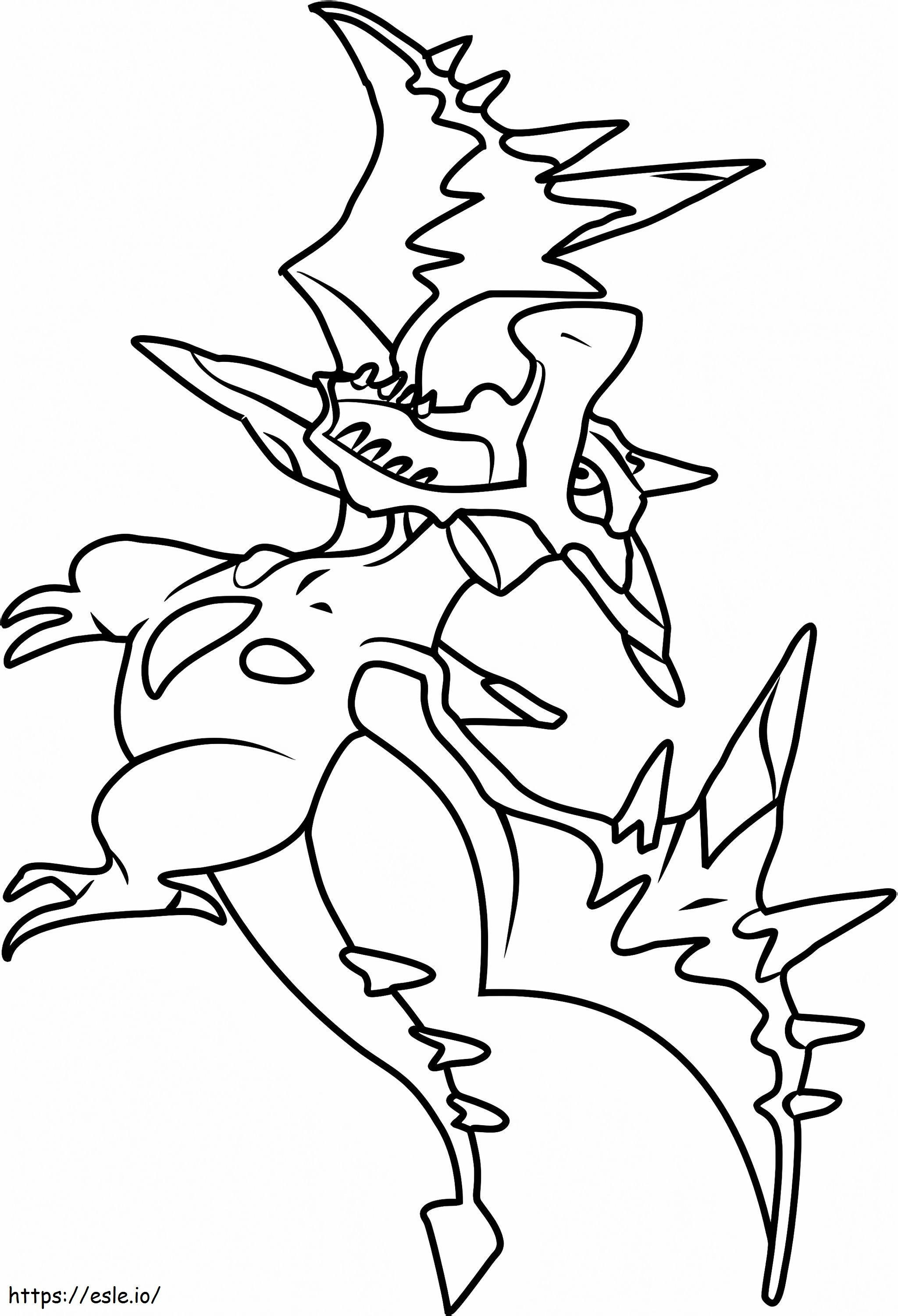 Mega Aerodactyl Pokemon A4 coloring page