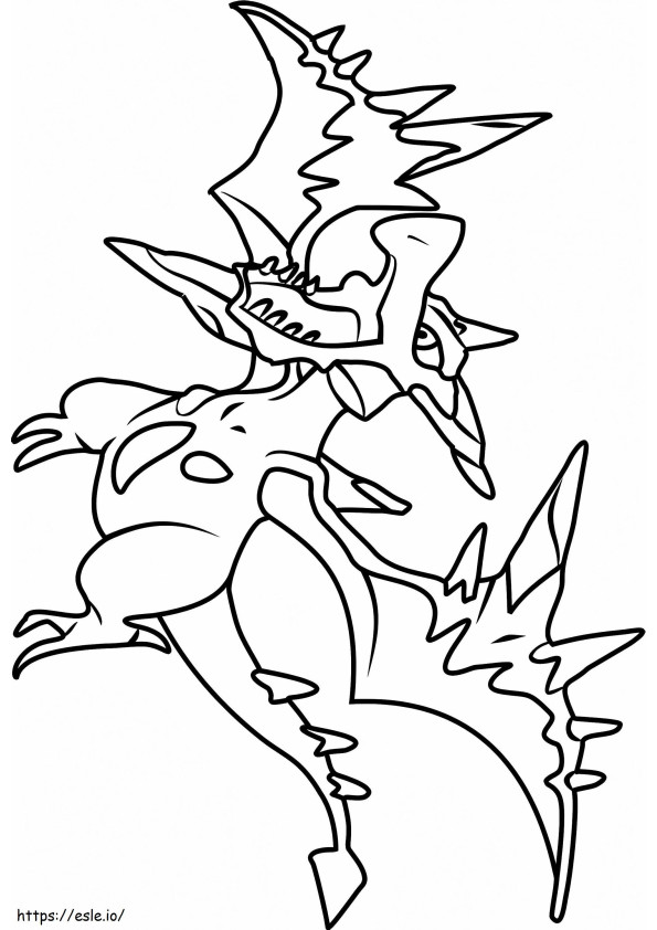  Mega Aerodactyl Pokemon A4 kolorowanka