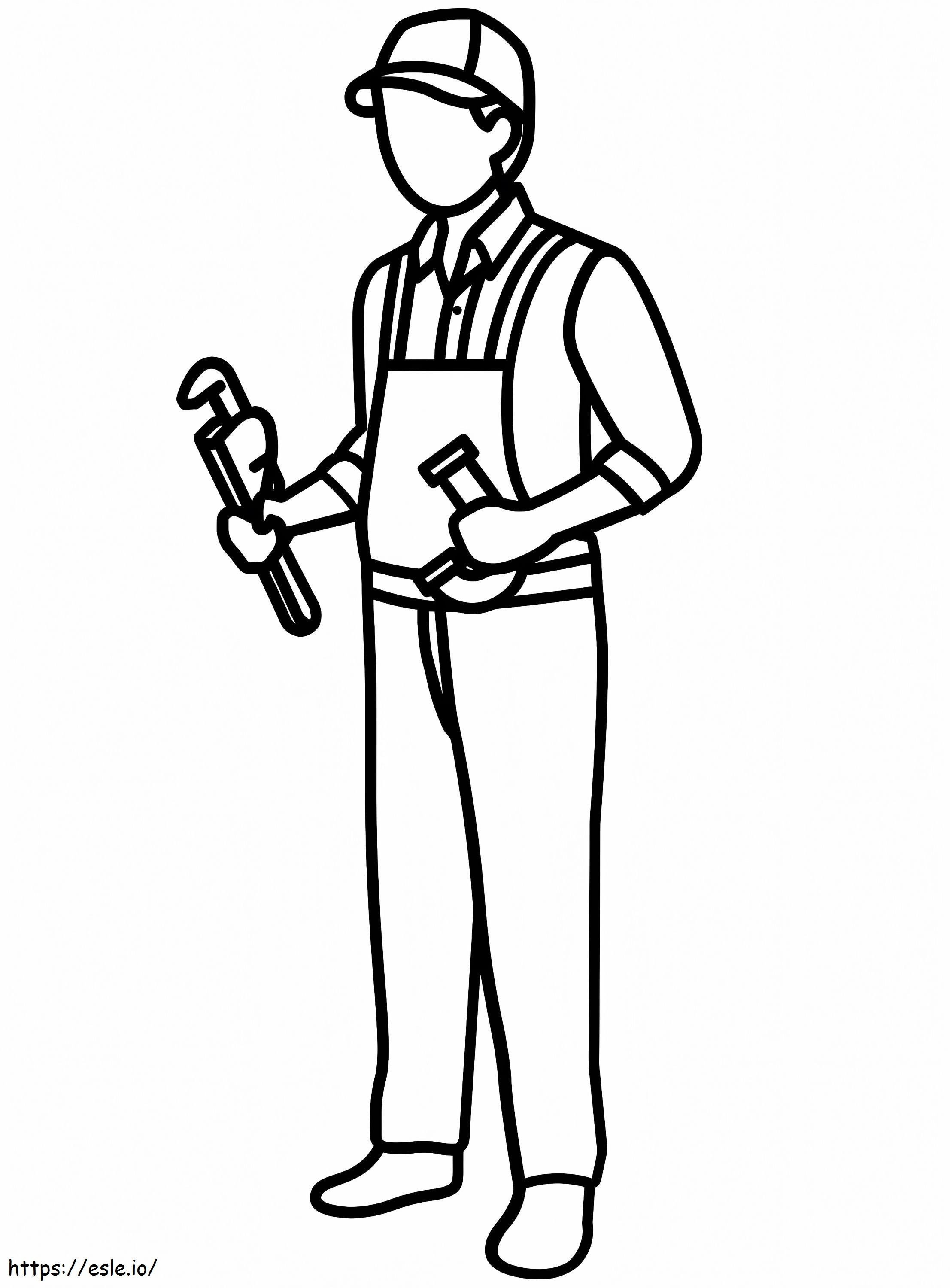 Plumber 9 coloring page
