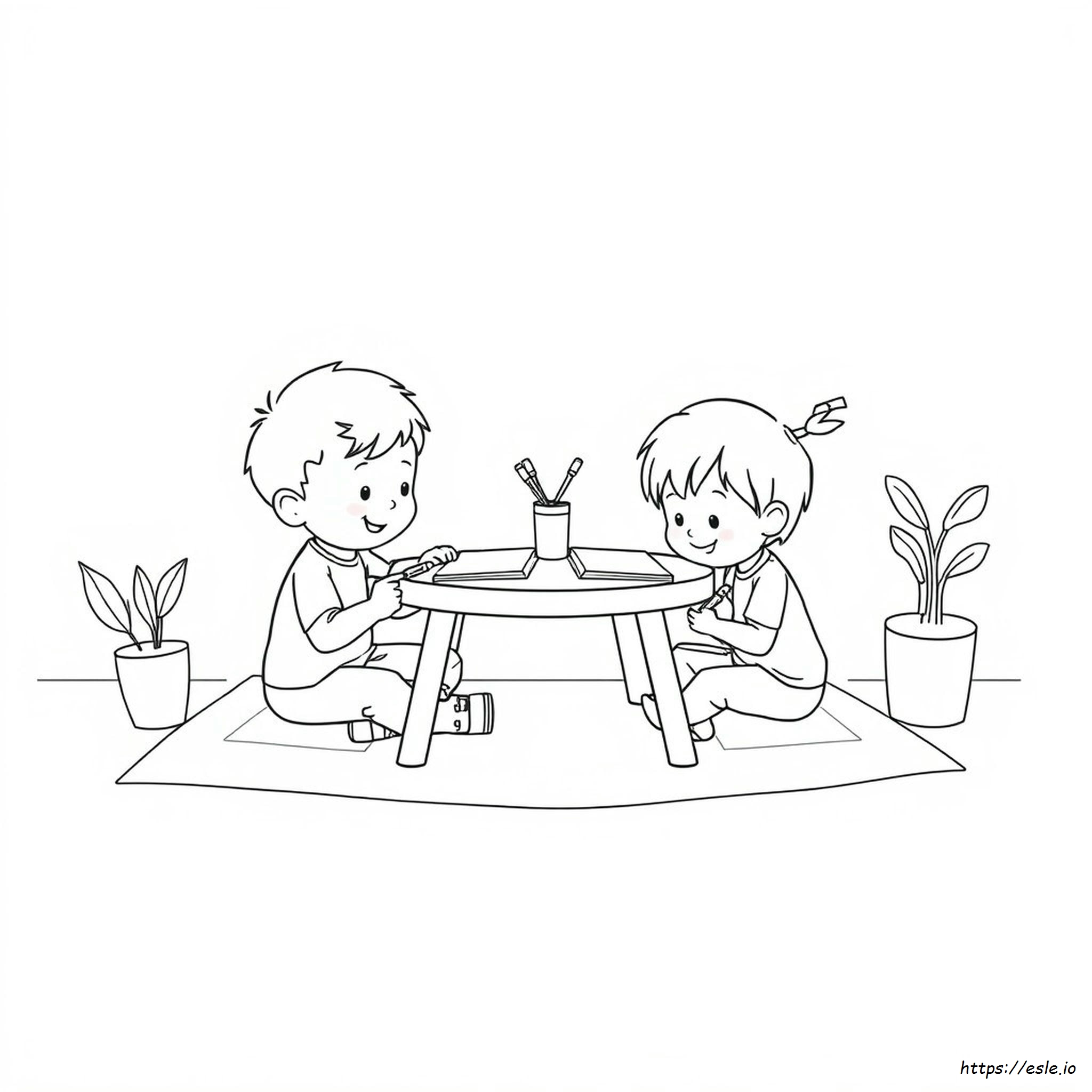 Kids Learning Coloring Pages