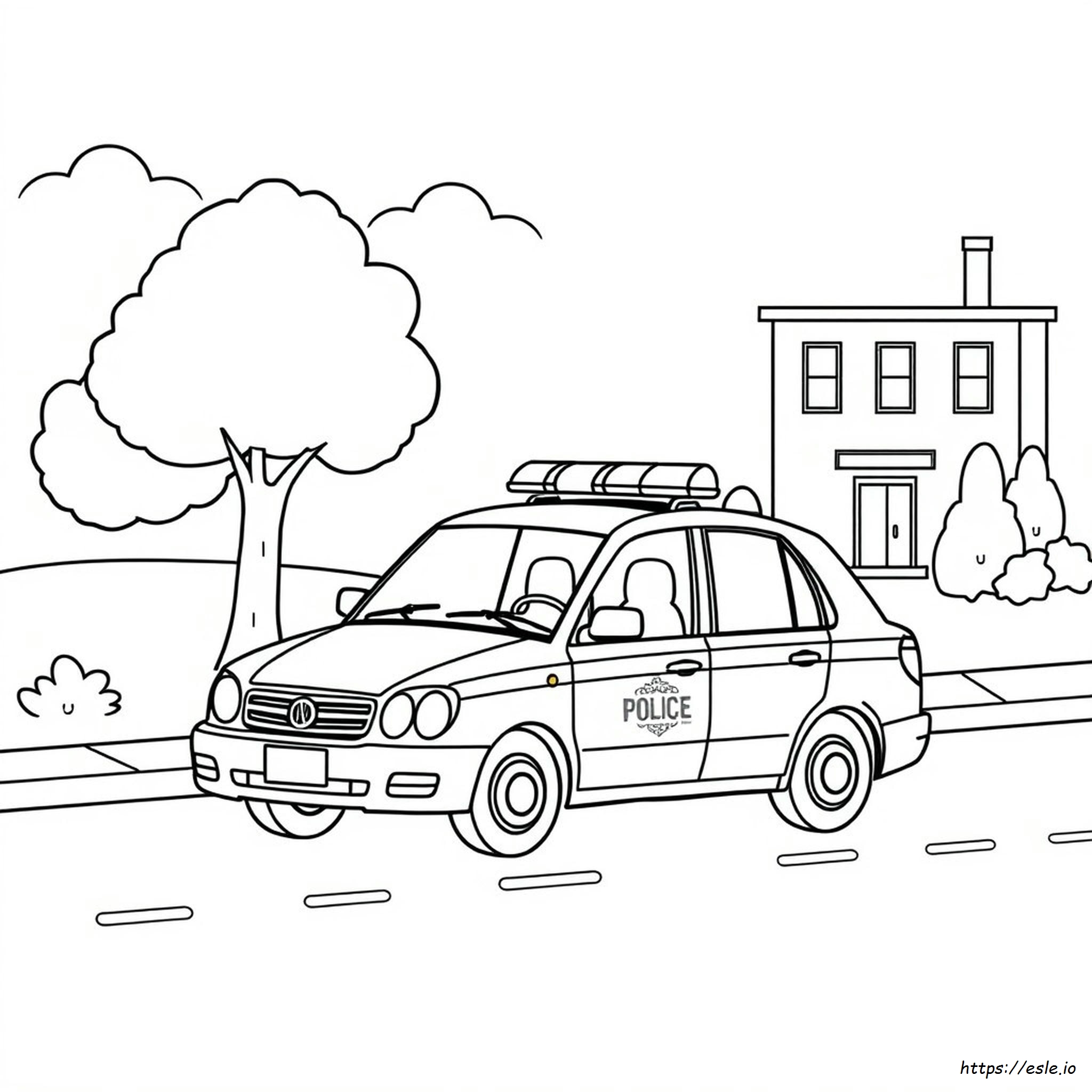 Mewarnai Gambar Mobil Polisi