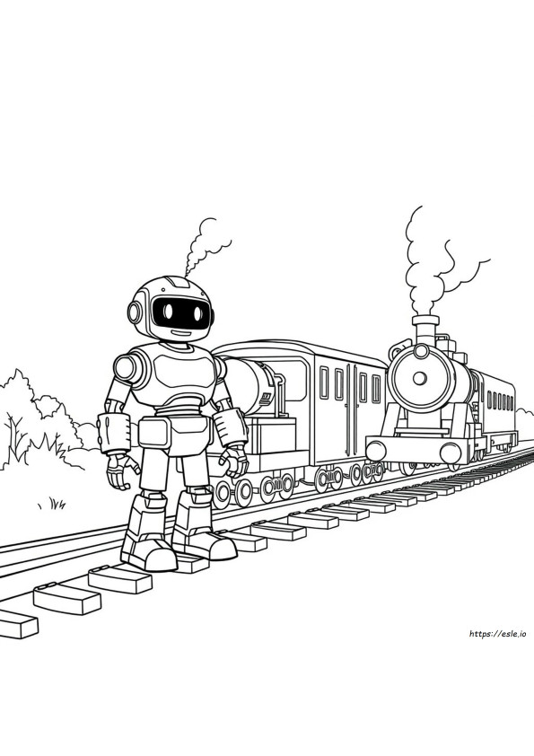 Robot Trains Kolorowanki