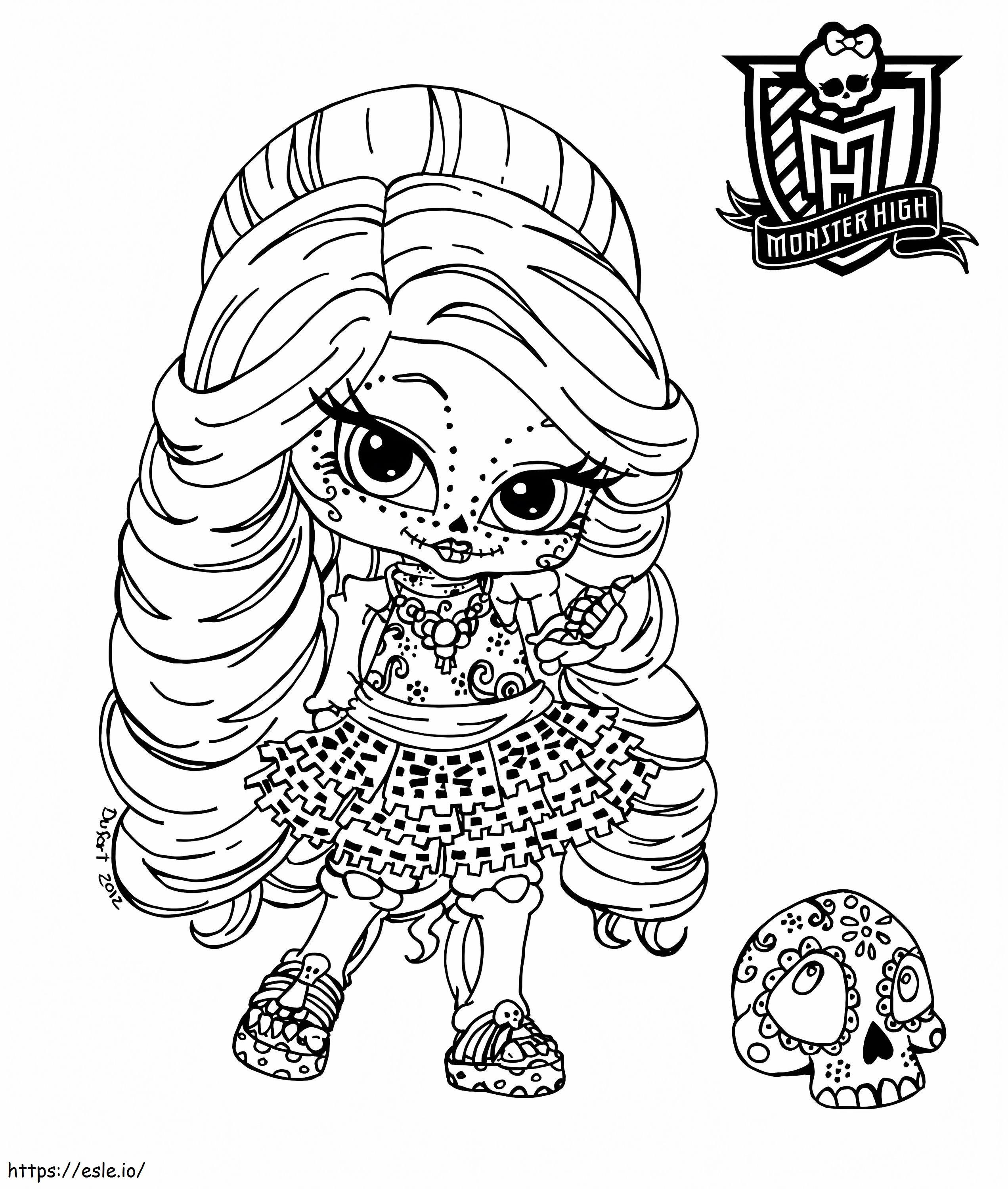 Coloriage Skelita Bébé Monster High à imprimer dessin