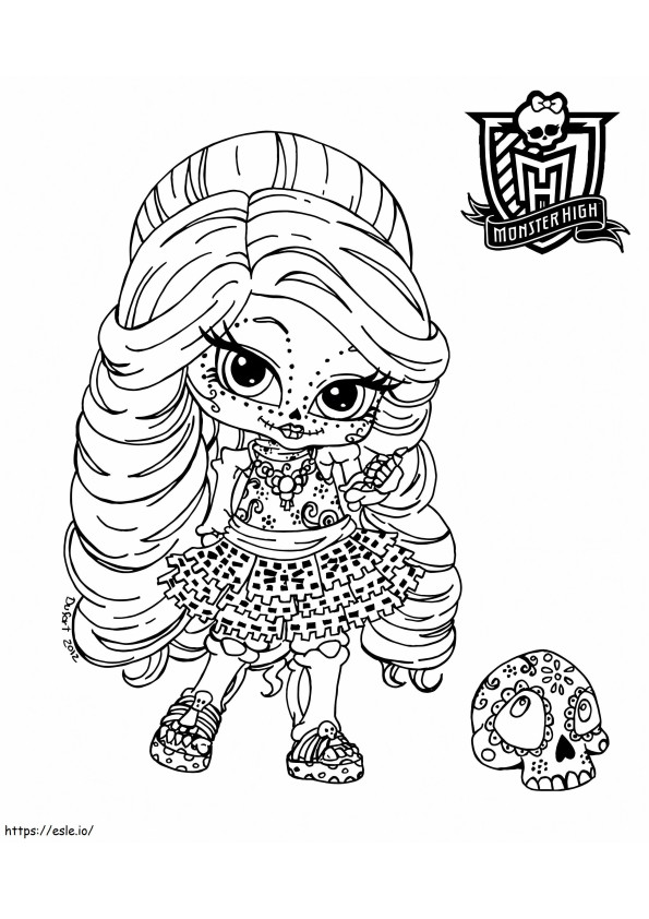 Skelita Baby Monster High para colorir
