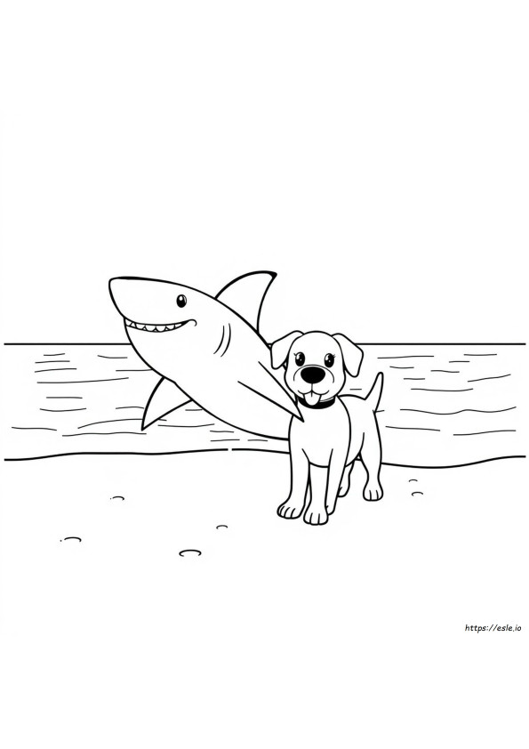 Shark Dog Coloring Pages