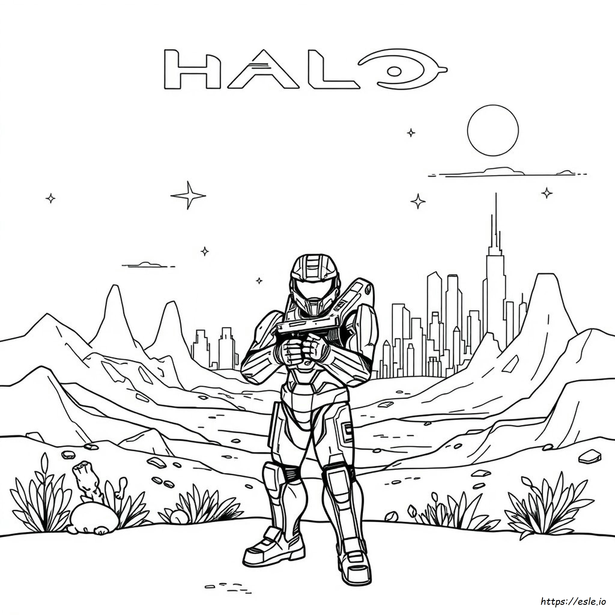 Halo Gun Coloring Pages