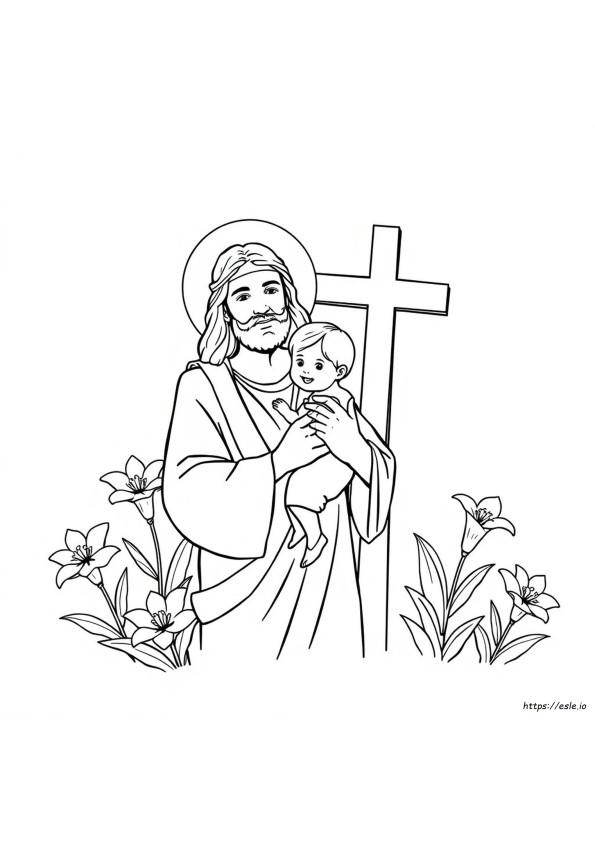 Bible Coloring Pages Jesus Loves Me